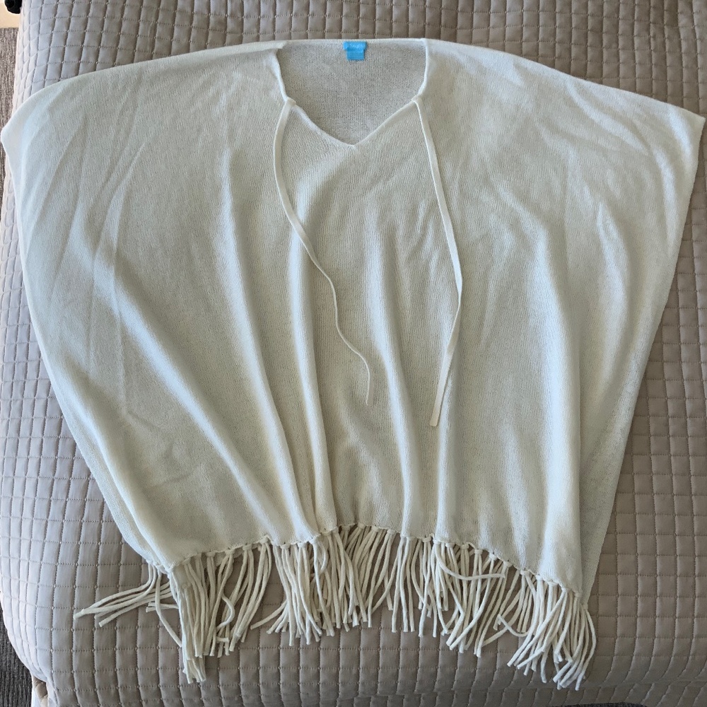 J. McLaughlin Cashmere Poncho with Fringe
